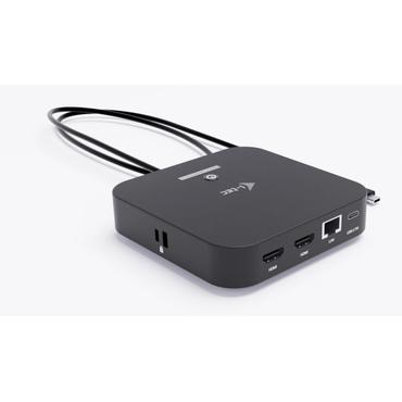i-tec C31DUALHDMIDOCKPD dockingstation Ledningsf&oslash;rt USB 3.2 Gen 2 (3.1 Gen 2) Type-C Sort