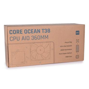 Alphacool T38 Processor V&aelig;skek&oslash;lingss&aelig;t 12 cm Sort