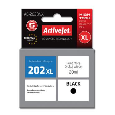 Activejet AE-202BNX Bl&aelig;k (erstatning Epson 202XL G14010; Supreme; 20 ml; sort)