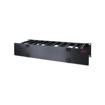 APC Horizontal Cable Manager Single-Sided with Cover - rackkabelhanteringspanel med skydd - 2U - TAA-kompatibel