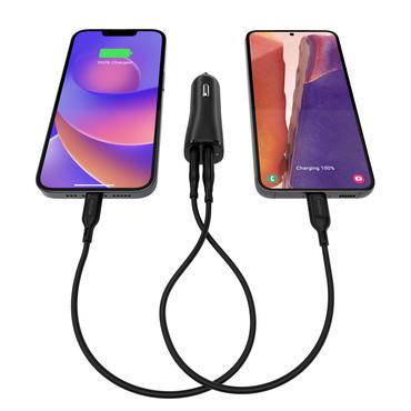 mophie essentials car charger Universel Sort Cigartænder Automatisk