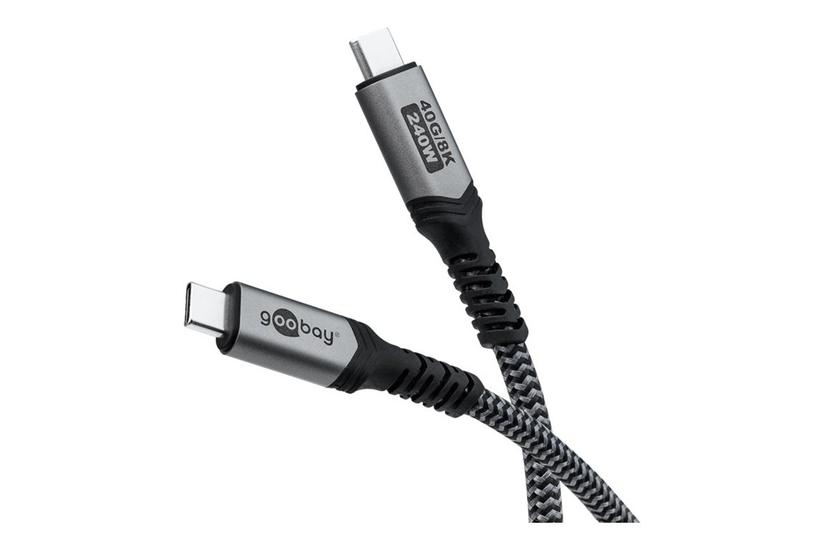 Goobay USB-kabel - 1 m - USB C - USB C - 4,0 - Rak