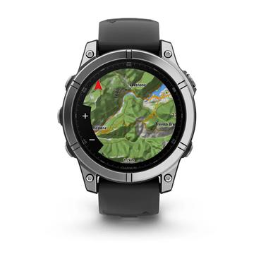 Garmin fēnix E - rostfritt st&aring;l - sportklocka med band - svart - 16 GB
