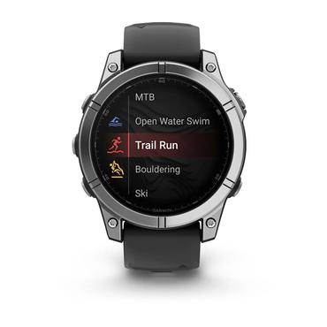 Garmin fēnix E - rostfritt st&aring;l - sportklocka med band - svart - 16 GB