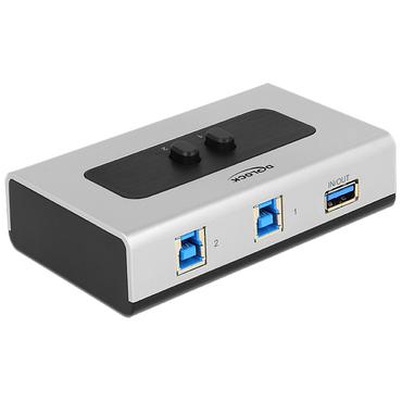 Delock Switch USB 3.0 2 port manual bidirectional - USB-v&auml;xel - 2 portar