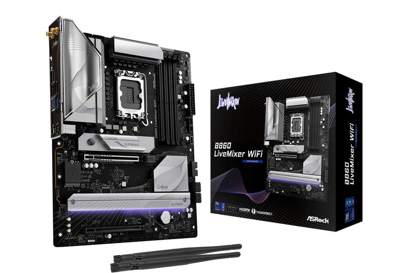 ASRock B860 LIVEMIXER WIFI - moderkort - ATX - LGA1851-uttag - B860