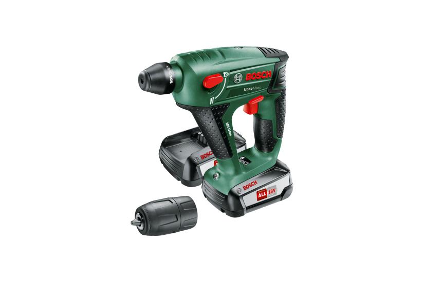 Bosch Uneo Maxx - roterande hammare - ledningfri - 2 batterier
