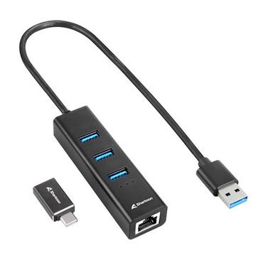 Sharkoon 4044951037575 dockingstation Trådløs USB 3.2 Gen 1 (3.1 Gen 1) Type-C Sort