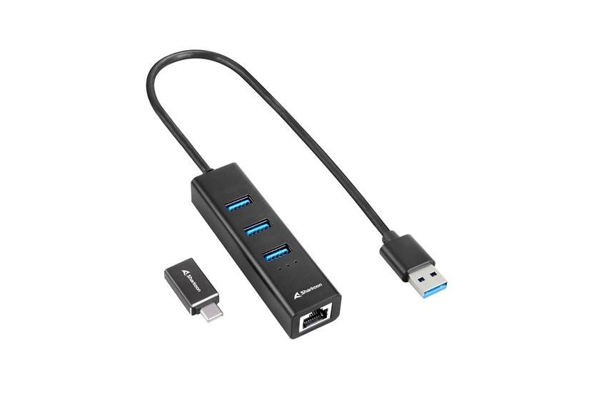 Sharkoon 4044951037575 dockingstation Trådløs USB 3.2 Gen 1 (3.1 Gen 1) Type-C Sort