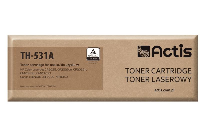 Actis TH-531A (erstatning HP 304A CC531A, Canon CRG-718C; Standard; 3000 sider; blå)