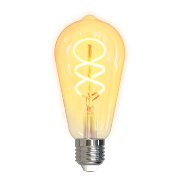 DELTACO SMART HOME - LED-filament-lyspære - form: ST64 - E27 - 5.5 W - hvidt lys - 1800-6500 K