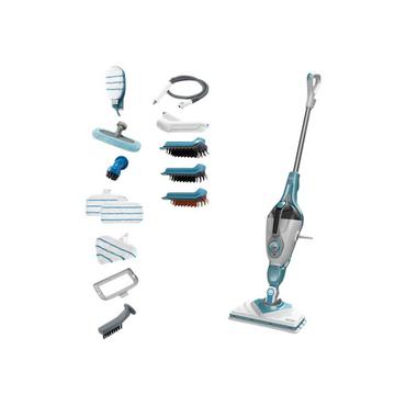 BLACK+DECKER steam-mop BHSM1610DSM - damprenser - pind/håndholdt - hvid/aqua