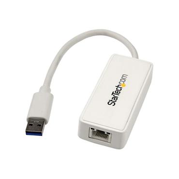 StarTech.com USB 3.0 to Gigabit Ethernet Adapter NIC w/ USB Port (White)
