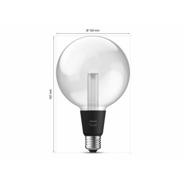 Hue Lightguide Globe Large 125mm E27 White and Color Ambiance