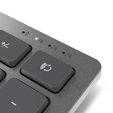 Dell Multi-Device KM7120W - sæt med mus og tastatur - fransk - titan grå Indgangsudstyr