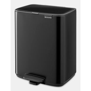 Brabantia Bo Pedal Bin 12 L Rektangulær Stål Sort