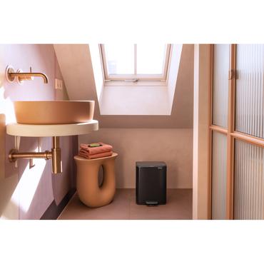 Brabantia Bo Pedal Bin 12 L Rektangulær Stål Sort