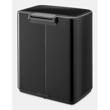 Brabantia Bo Pedal Bin 12 L Rektangulær Stål Sort