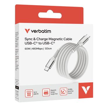 Verbatim - USB typ C-kabel - 24 pin USB-C till 24 pin USB-C - 1.2 m