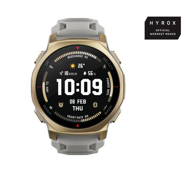 Amazfit T-rex 3 Pro 3,35 cm (1.32") AMOLED 44 mm Digital 466 x 466 pixel Berøringsskærm Guld Wi-Fi GPS (satellit)