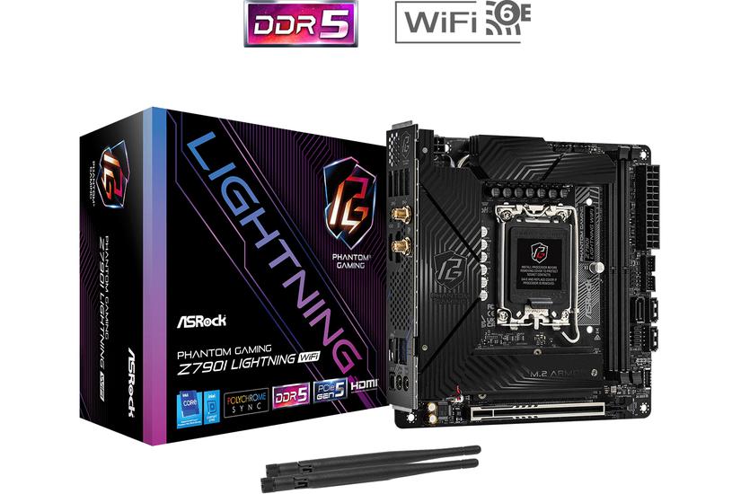 ASRock Phantom Gaming Z790I Lightning WiFi - bundkort - mini ITX - LGA1700 sokkel - Z790