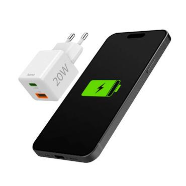 Hama Ładowarka sieciowa mini 20W PD/QC biała