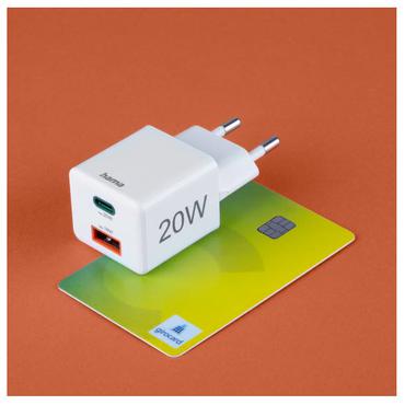 Hama Ładowarka sieciowa mini 20W PD/QC biała