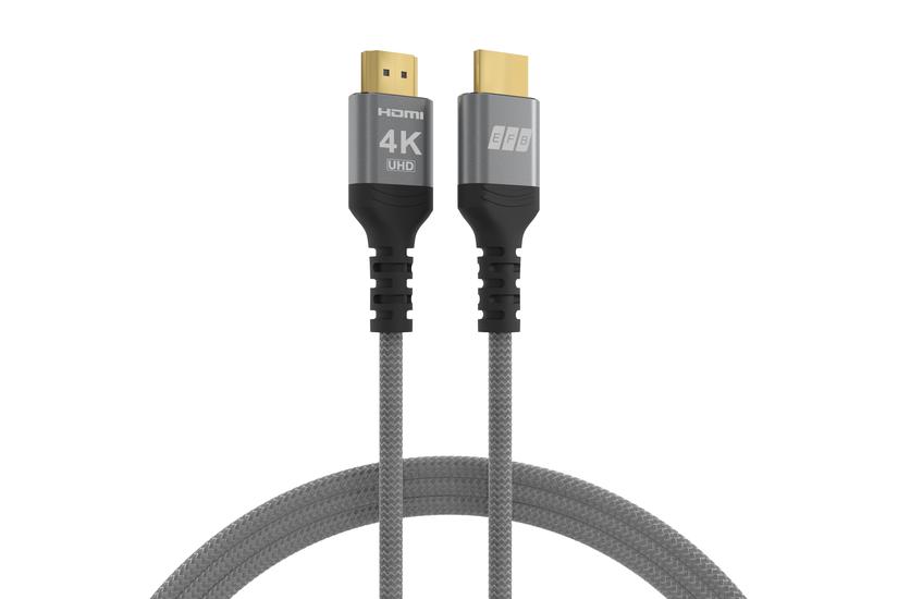 EFB HDMI Kabel High-Speed m. Ethernet 4K60Hz 0,5m grau