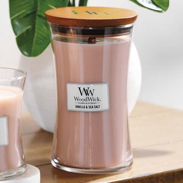 WoodWick 93191 vokslys Andet Jasmin, Havsalt, Vanilie Hvid 1 stk