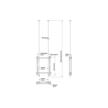 Multibrackets M Pro Series Wire 3000 monteringssats - f&ouml;r 2 LCD-bildsk&auml;rmar - svart