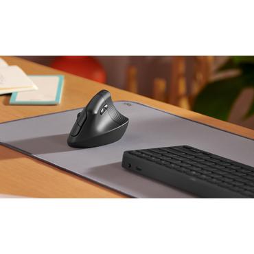 Logitech Lift Vertical Ergonomic Mouse - vertikal mus - Bluetooth, 2.4 GHz - grafit