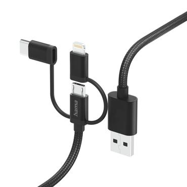 Hama 00201536 USB-kabel USB 2.0 1,5 m USB A USB C Sort