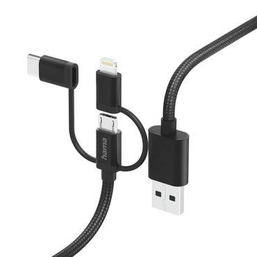 Hama 00201536 USB-kabel USB 2.0 1,5 m USB A USB C Sort