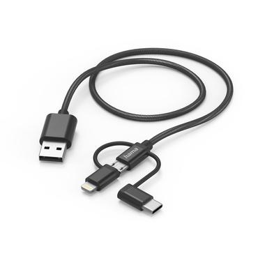 Hama 00201536 USB-kabel USB 2.0 1,5 m USB A USB C Sort