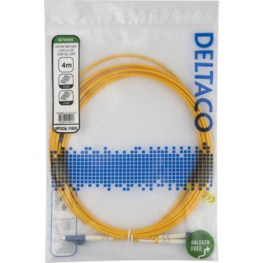 Deltaco OS2 Fiber cable, LC - LC, duplex, UPC/UPC, 4,0m