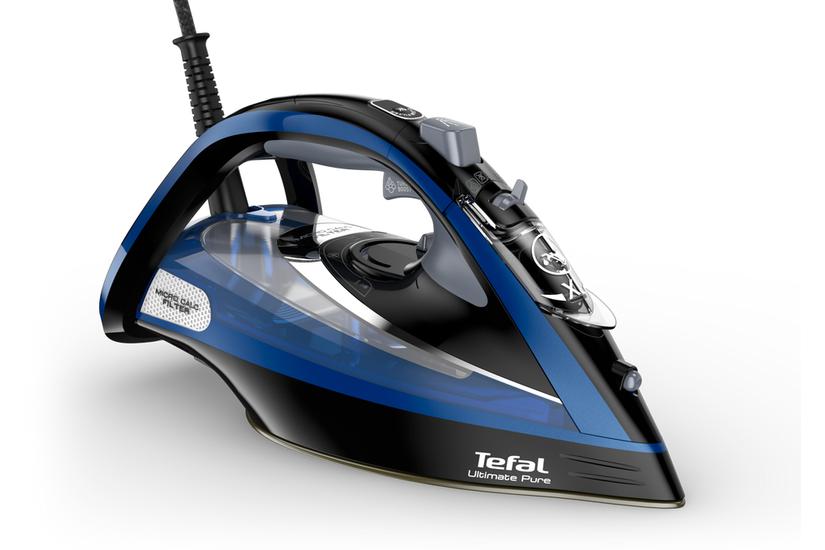 Tefal FV9848E0 strygejern T&oslash;r & dampstrygejern 3200 W Sort, Bl&aring;, Metallic