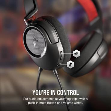 CORSAIR HS35 V2 GAMING HEADSET RED