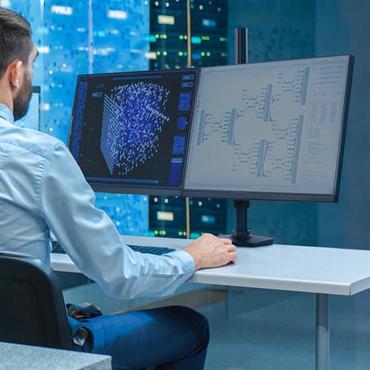 Ergotron LX monteringssats - f&ouml;r 2 LCD-bildsk&auml;rmar - mattsvart