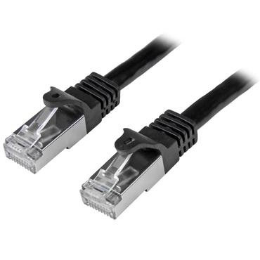 StarTech.com 5m CAT6 Ethernet Cable, 10 Gigabit Shielded Snagless RJ45 100W PoE Patch Cord, CAT 6 10GbE SFTP Network Cable w/Strain Relief, Black, Fluke Tested/Wiring is UL Certified/TIA - Category 6 - 26AWG (N6SPAT5MBK) - patchkabel - 5 m - sort