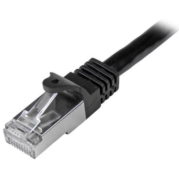 StarTech.com 5m CAT6 Ethernet Cable, 10 Gigabit Shielded Snagless RJ45 100W PoE Patch Cord, CAT 6 10GbE SFTP Network Cable w/Strain Relief, Black, Fluke Tested/Wiring is UL Certified/TIA - Category 6 - 26AWG (N6SPAT5MBK) - patchkabel - 5 m - sort