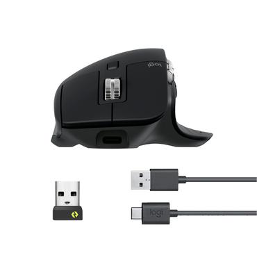 Logitech MX Master 3S Performance Wireless Mouse - mus - Bluetooth, 2.4 GHz - sort
