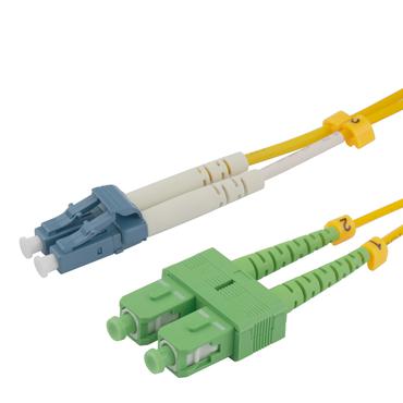Deltaco LCSC-3-DUA InfiniBand og fiberoptisk kabel 3 m 2x LC 2x SC Gul