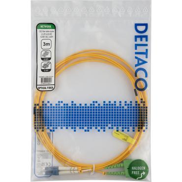 Deltaco LCSC-3-DUA InfiniBand og fiberoptisk kabel 3 m 2x LC 2x SC Gul