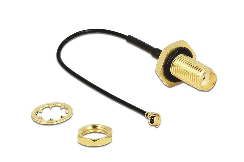 Delock antennkabel - 10 cm - svart