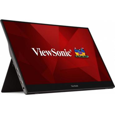 Viewsonic TD1655 computerskærm 39,6 cm (15.6") 1920 x 1080 pixel Fuld HD LED Berøringsskærm Multibruger Sort, Sølv
