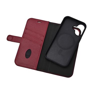 Essentials iPhone 17 Leather Mag wallet, detachable, magnet, red