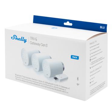 Shelly WiFi/BLU TRV (3 sztuki z centralką)