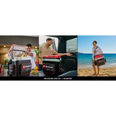 Einhell TE-COL 18/27 Li-Solo køleboks 27 L Elektrisk Sort, Rød, Hvid