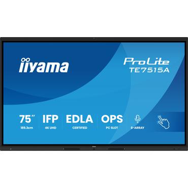 IIYAMA 189.3cm(75") TE7515A-B1AG 16:9 M-Touch 2xHDMI+2xUSB-C (Speditionsversand)