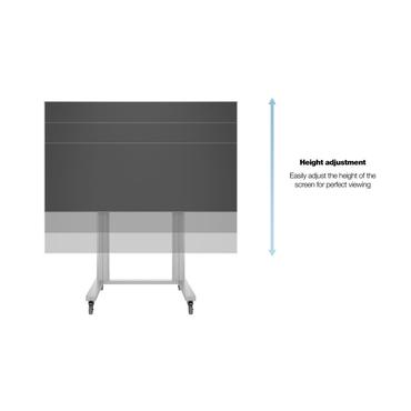 Multibrackets M Public Display Stand 180 Dual Pillar Wheelbase st&auml;ll - f&ouml;r platt panel - silver